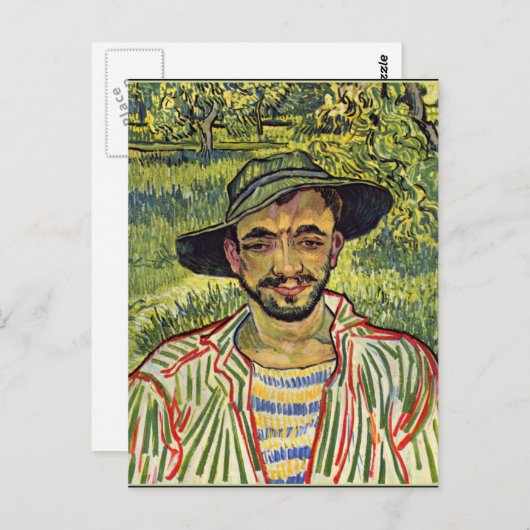 Van Gogh - The Gardener (alias Young Peasant) Postkarte (Vorne/Hinten)