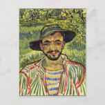 Van Gogh - The Gardener (alias Young Peasant) Postkarte<br><div class="desc">Vincent van Gogh Gemälde,  der Gärtner</div>