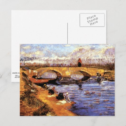 Van Gogh - The Gleize Bridge Postkarte (Vorne/Hinten)
