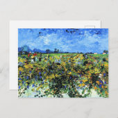 Van Gogh - The Green Vineyard, 1888, Arles Postkarte (Vorne/Hinten)