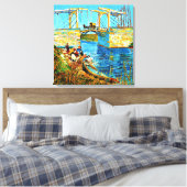 Van Gogh - The Langlois Bridge at Arles, Leinwanddruck (Insitu (Schlafzimmer))