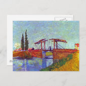 Van Gogh - The Langlois Bridge at Arles Postkarte (Vorne/Hinten)