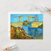 Van Gogh - The Langlois Bridge at Arles with Women Karte (Vorderseite/Rückseite Beispiel)