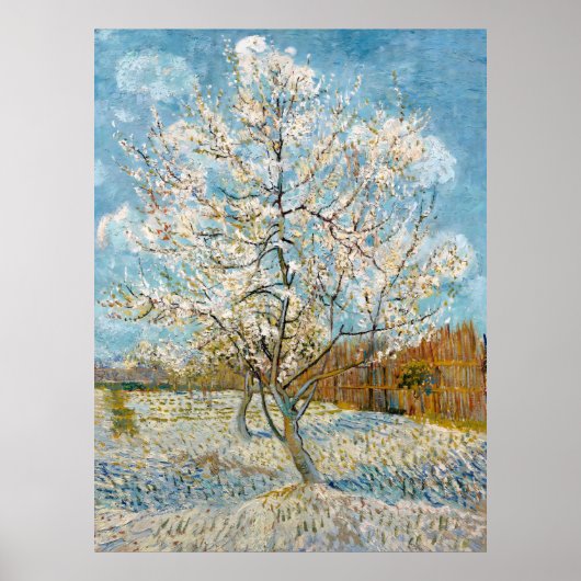 Van Gogh, The Pink Peach Tree, 1888 Poster (Vorne)