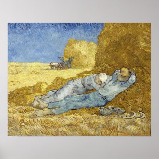 Van Gogh - The Siesta (Nach der Mühle) Poster (Vorne)