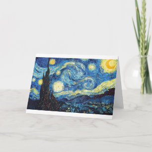 van gogh the star night 1889 Vintag Art Feiertagskarte