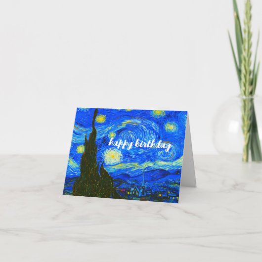 VAN GOGH "The Starry Night" Classic Geburtstag Karte (Vorderseite)