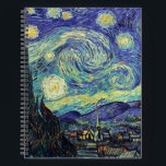 Van Gogh The Starry Night Notebook Notizblock<br><div class="desc">Funktionelle Kunst von unserem Lieblingskünstler Van Gogh. 
The Starry Night von Vincent Van Gogh Juni 1889</div>