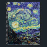 Van Gogh The Starry Night Notebook Notizblock<br><div class="desc">Funktionelle Kunst von unserem Lieblingskünstler Van Gogh. 
The Starry Night von Vincent Van Gogh Juni 1889</div>