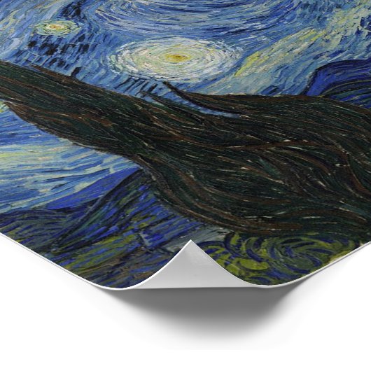 Van Gogh The Starry Night Poster (Ecke)