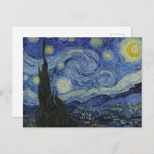Van Gogh The Starry Night Postkarte (Vorne/Hinten)