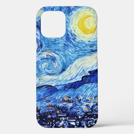 Van Gogh - The Starry Night - White Christmas Post Case-Mate iPhone Hülle (Rückseite)
