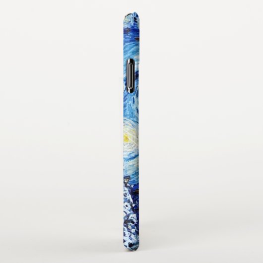 Van Gogh - The Starry Night - White Christmas Post iPhone Hülle (Rechte Seite)