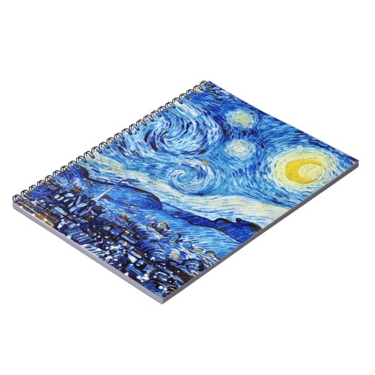 Van Gogh - The Starry Night - White Christmas Post Notizblock (Linke Seite)
