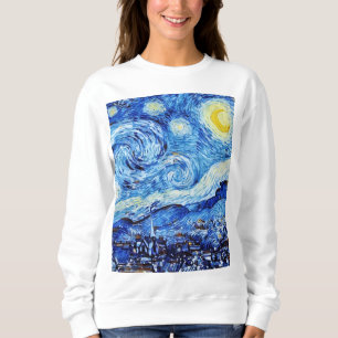 Van Gogh - The Starry Night - White Christmas Post Sweatshirt