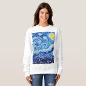 Van Gogh - The Starry Night - White Christmas Post Sweatshirt (Vorne ganz)
