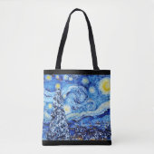Van Gogh - The Starry Night - White Christmas Post Tasche (Vorderseite)