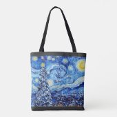 Van Gogh - The Starry Night - White Christmas Post Tasche (Rückseite)