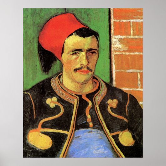 Van Gogh, The Zouave, Vintager Impressionismus Art Poster (Vorne)