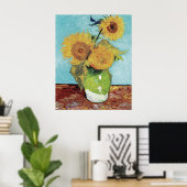 Van Gogh Three Sunflowers Original Art Masterpiec  Poster (Heimbüro)