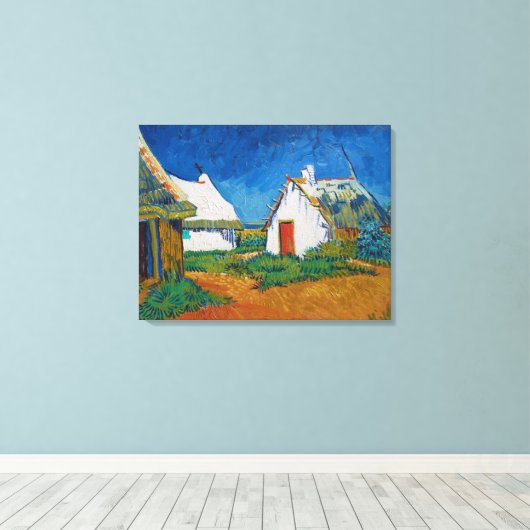 Van Gogh Three White Hütten in Saintes Maries Leinwanddruck (Insitu (Holzboden))