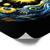 Van Gogh Total Solar Eclipse 8. April 2024 Poster (Ecke)