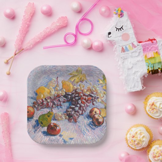 Van Gogh - Trauben, Zitronen, Birnen und Äpfel, Pappteller (Party)