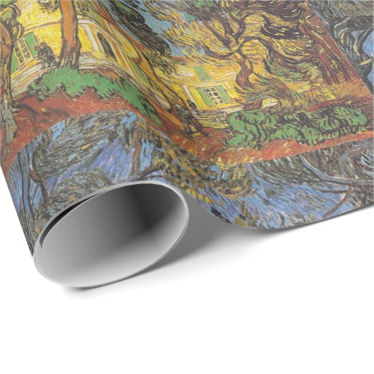 Van Gogh Trees im Garten, klassischer Impressionis Geschenkpapier (Rolleneckpunkt)