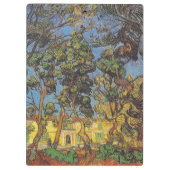 Van Gogh Trees im Garten, klassischer Impressionis Klemmbrett (Rückseite)