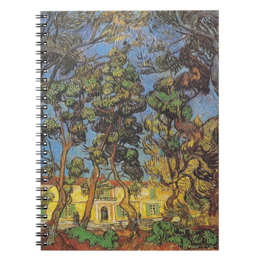 Van Gogh Trees im Garten, klassischer Impressionis Notizblock (Vorderseite)