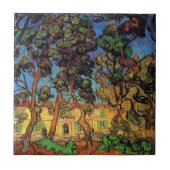 Van Gogh Trees im Garten, Saint Paul Hospital Fliese (Vorderseite)