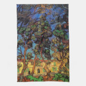 Van Gogh Trees im Garten, Saint Paul Hospital Geschirrtuch (Vertikal)