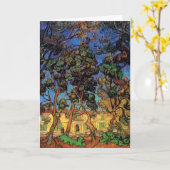 Van Gogh Trees im Garten, Saint Paul Hospital Karte (Gelbe Blume)