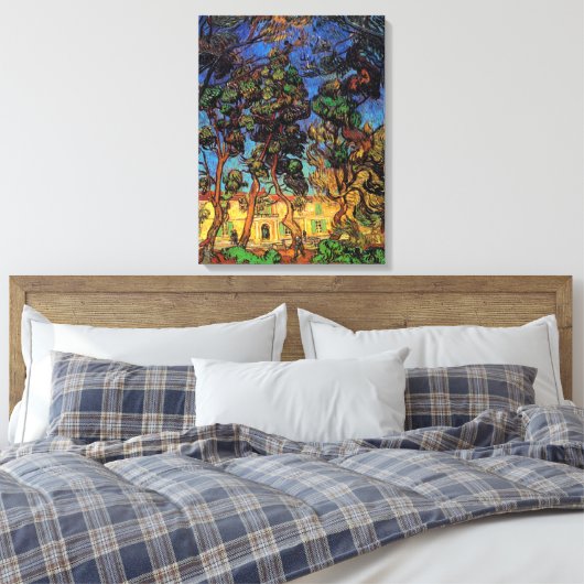 Van Gogh Trees im Garten, Saint Paul Hospital Leinwanddruck (Insitu (Schlafzimmer))