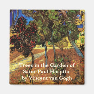 Van Gogh Trees im Garten, Saint Paul Hospital Magnet