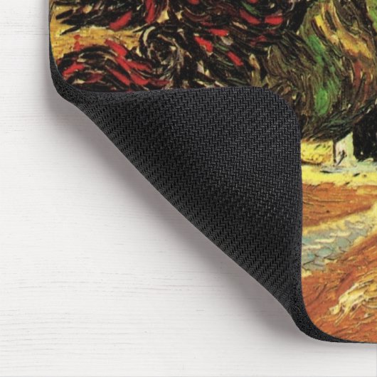 Van Gogh Trees im Garten, Saint Paul Hospital Mousepad (Ecke)