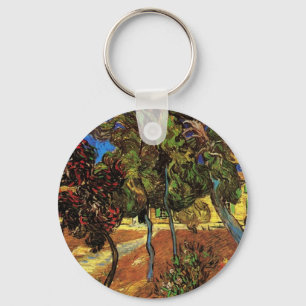 Van Gogh Trees im Garten, Saint Paul Hospital Schlüsselanhänger