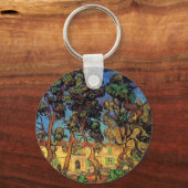 Van Gogh Trees im Garten, Saint Paul Hospital Schlüsselanhänger (Vorderseite)