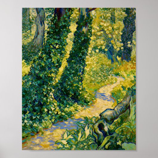 Van Gogh Trees with Ivy St Paul Hospital Poster (Vorne)
