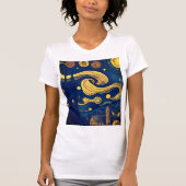 Van Gogh Tshirt, AI Generated Starry Night T-Shirt (Vorderseite)