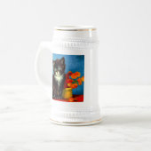 Van Gogh Tuxedo Cat Bierglas (Vorderseite Links)