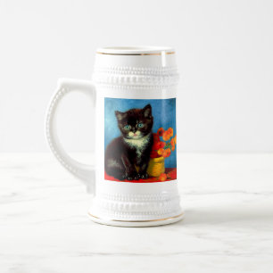 Van Gogh Tuxedo Cat Bierglas