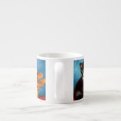 Van Gogh Tuxedo Cat Espressotasse (Rückseite)