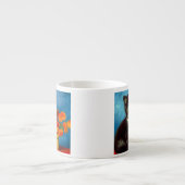 Van Gogh Tuxedo Cat Espressotasse (Vorderseite)