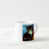 Van Gogh Tuxedo Cat Espressotasse (Vorderseite Rechts)