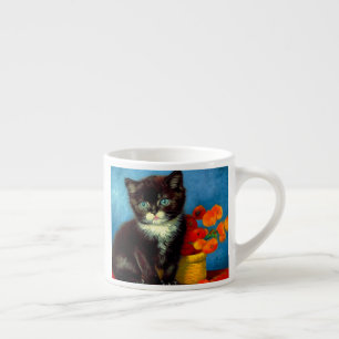 Van Gogh Tuxedo Cat Espressotasse