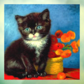 Van Gogh Tuxedo Cat Fensteraufkleber (Blatt 3)