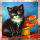 Van Gogh Tuxedo Cat Fensteraufkleber (Blatt 2)