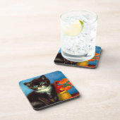Van Gogh Tuxedo Cat Getränkeuntersetzer (Rechte Seite)