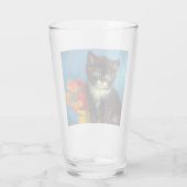 Van Gogh Tuxedo Cat Glas (Rückseite)